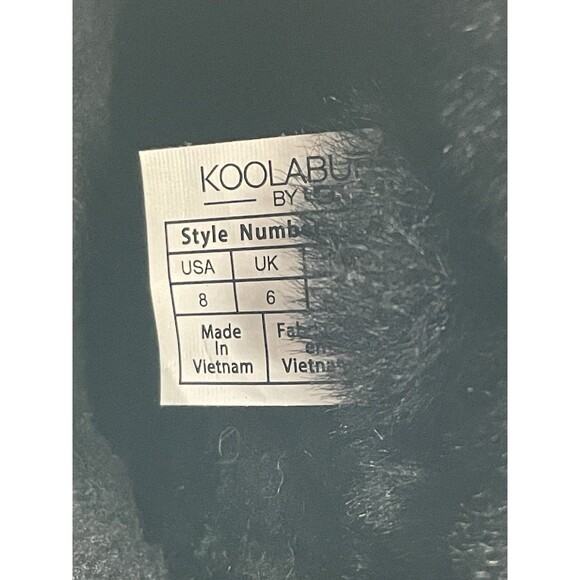 Koolaburra by Ugg Andrah Mid Calf Suede Faux Fur Lined Boots Womens Sz 8 Black - Picture 9 of 9